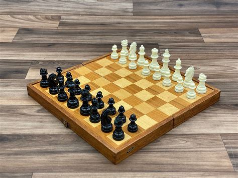 7 Inch Wood Magnetic Folding Chess Set Wood Expressio