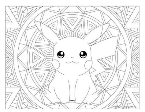Tareitas Mandala De Pokemon Pokemon Coloring Sheets Pikachu