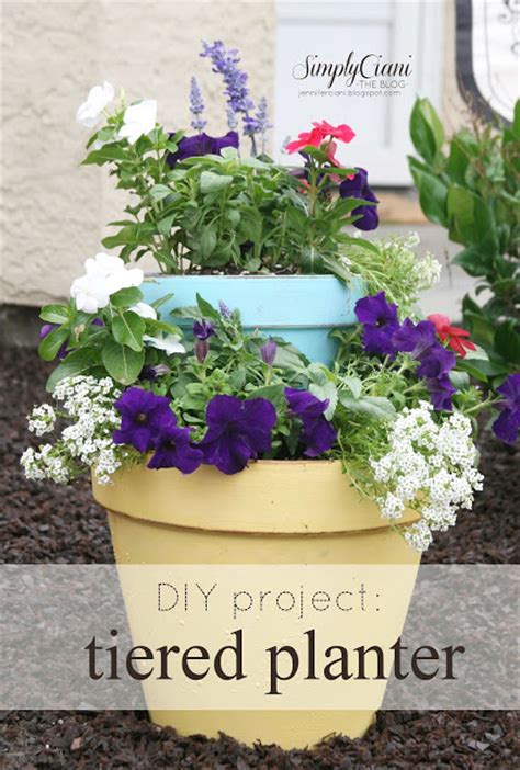 Diy Tiered Terracotta Planter And Address Flower Pot