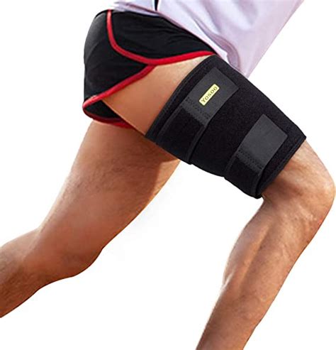 Adjustable Thigh Support Neoprene Thigh Brace With Non Slip Strap For
