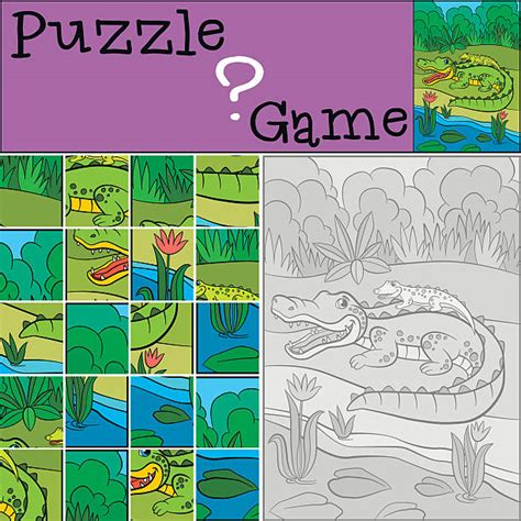 Jigsaw Puzzle Pieces Template Cartoons Stock Photos Pictures And Royalty