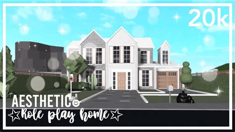Roblox Bloxburg Aesthetic Roleplay Home 20k Exterior Part 1