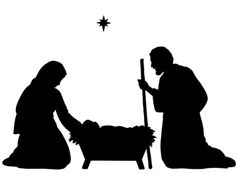 Free Printable Nativity Scene Silhouette
