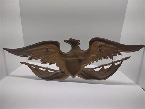vintage sexton large usa american eagle gold color cast metal wall plaque 27 ebay