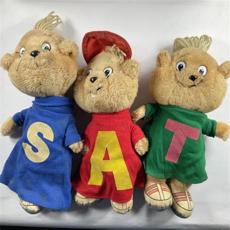 ALVIN & THE Chipmunks Simon Theodore 1983 Bagdasarian Plush Soft Doll
