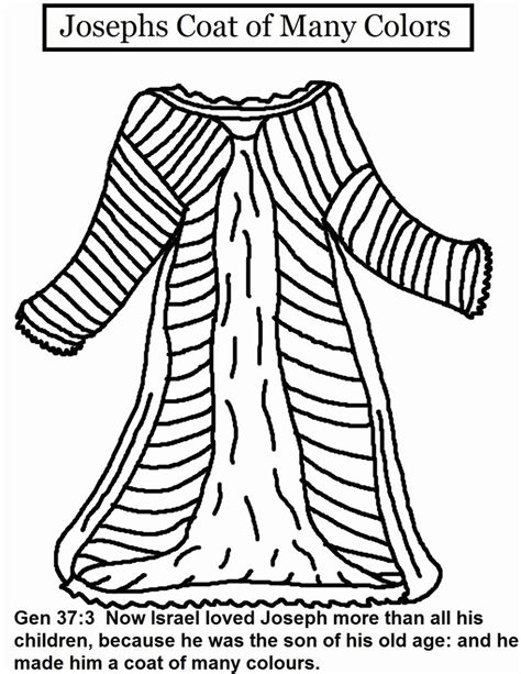 Free Josephs Coat Of Many Colors Coloring Page, Download Free Josephs