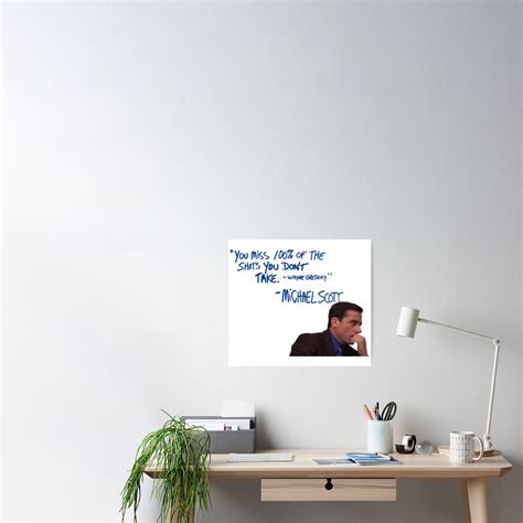 Michael Scotts Inspirational Quote Colour Poster For Sale By