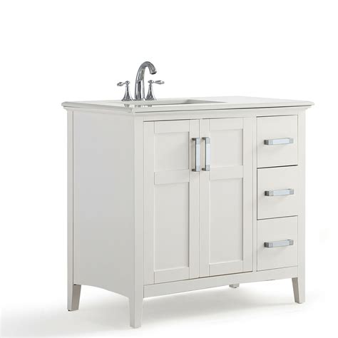 The real beauty of swan kitchen sinks goes deeper than just surface appearances. Winston Left Offset 37" Single Bathroom Vanity with Quartz ...