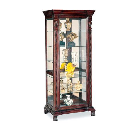 Coaster 950170 curio cabinets contemporary curio cabinet with 5 tempered glass shelves, metal hardware and solid wooden frame in black finish. Contemporary Curio Cabinets for Home Office