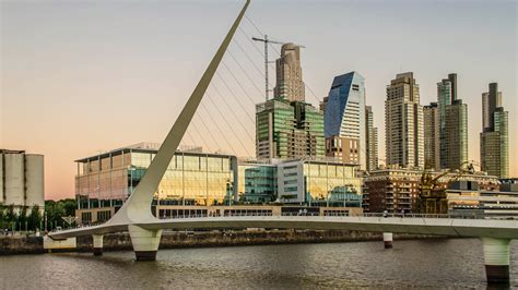 Bridge And Skyline In Buenos Aires Argentina Image Free Stock Photo