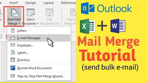 Use Mail Merge To Send Bulk Email In Outlook Mail Merge Bulk Email