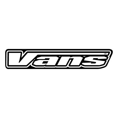 the vans logo is shown in black and white
