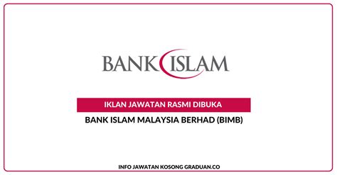 Permohonan Jawatan Kosong Bank Islam Malaysia Berhad Bimb Portal