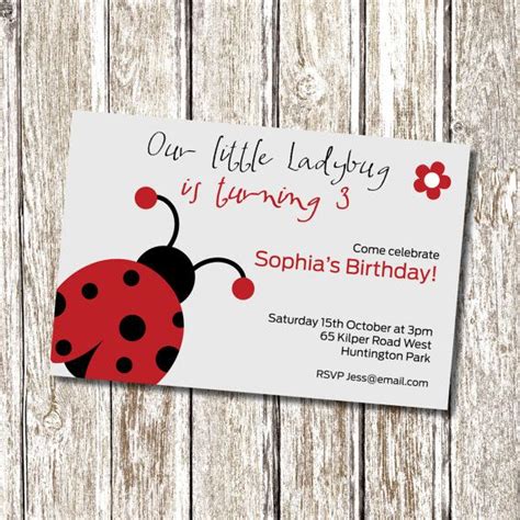 Ladybug Birthday Invitation Printable And By Deedubdesigns 1260