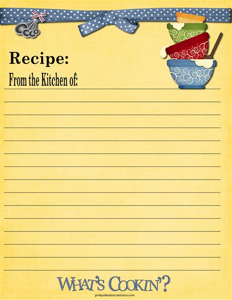 And the files are large, so they may take a moment to download. Recipe Cards! - Pink Polka Dot Creations