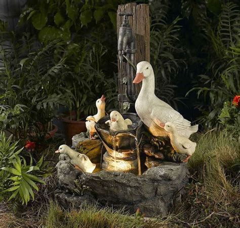 Make a bath pad by putting a clean towel on top of a folded blanket. Duck Garden Fountain Mom Baby Bath Yard Water Pond Bucket ...