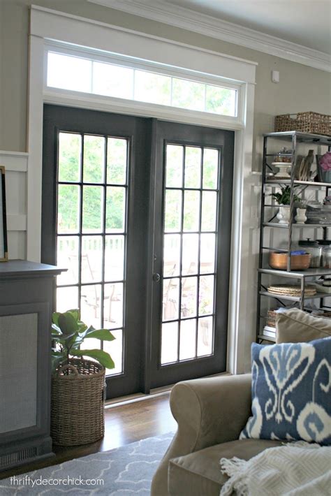 Black French Doors With Transom Black French Doors Interior Sliding