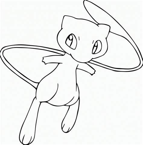 Mew En Pokémon Para Colorear Imprimir E Dibujar Coloringonlycom