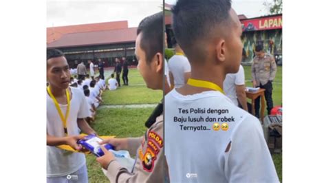 Viral Kisah Pemuda Ikut Tes Masuk Polisi Dengan Baju Lusuh Netizen Moga Jadi Anggota Hebat