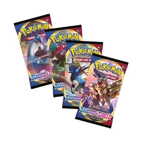 Pokemon Trading Card Game Sword And Shield Base Set 4 Sealed Booster Packs Trading Card Games