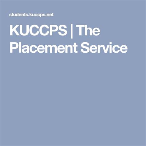 Interested applicants are required to create a profile and attach copies of their cv, academic certificates, clearance certificates and testimonials before applying. KUCCPS | The Placement Service | Placement, Education, Student