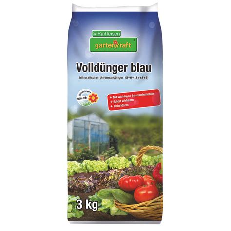 Gartendünger blau 5 kg altbewährter volldünger. Raiffeisen gartenkraft Volldünger blau | raiffeisenmarkt.de