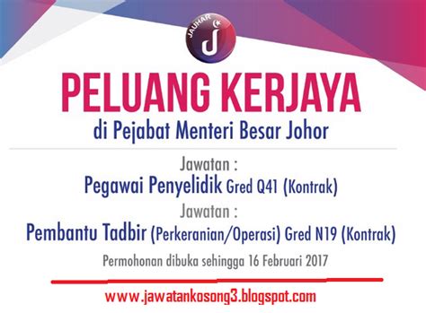 Sözleşmeye göre, menteri besar johor eyaleti yasama meclisi. Jawatan Kosong kerajaan Pejabat Menteri Besar Johor 16 ...