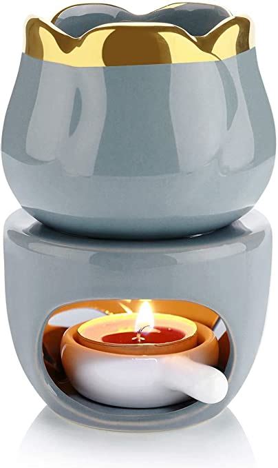 Comsaf Wax Melt Essential Oil Burner With Tealight Spoon Removable