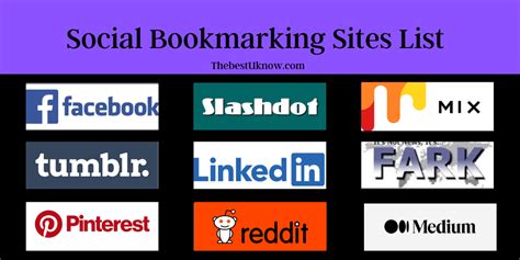 Social Bookmarking Sites List Thebestuknow