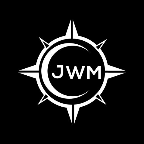 Jwm Resumen Tecnología Circulo Ajuste Logo Diseño En Negro Antecedentes