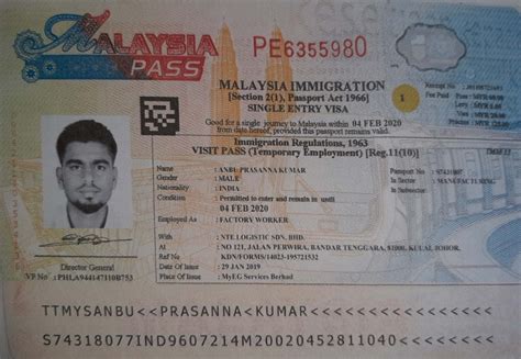 Malaysia Work Permit Visa