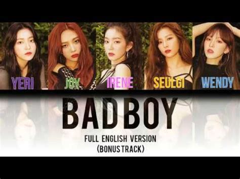 The perfect red velvet year: Kpop Lyrics - English Version - Red Velvet - Bad Boy ...