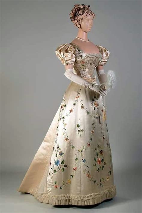 Evening Dress 1895 Historical Dresses Vintage Gowns Historical Fashion