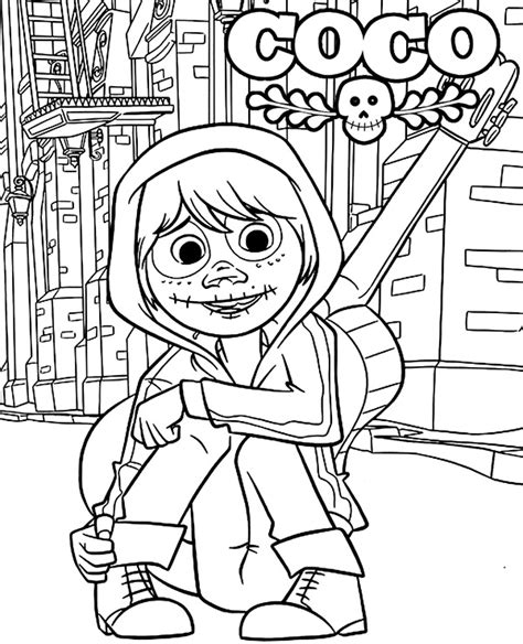 Coco Coloring Page Sheet