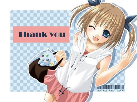 Anime Greeting Cards Anime Girl Thank You