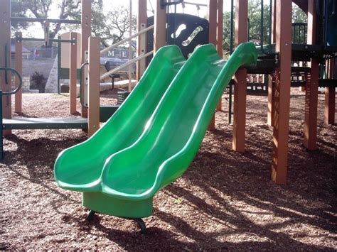 4 Ft Double Slide Commercial Playground Equipment