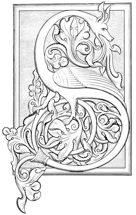 Related image | Illuminated letters, Alphabet coloring pages