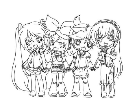New Japanese Chibi Vocaloids Coloring Pages Coloring Cool