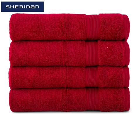 Sheridan Ultra Light Luxury Hand Towel 4 Pack Scarlet Luxury Hand