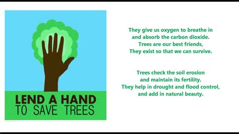 Save Trees Poem For Kids Youtube