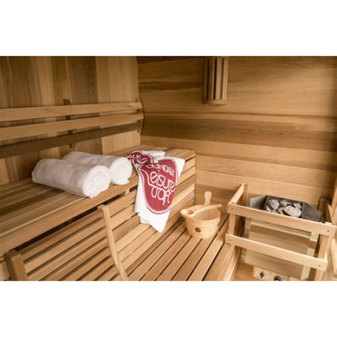 Cabin prefab indoor saunas comes in stylish clear, red cedar wood saunas by dundalk now you can experience the pleasure of a sauna just when you want it with our stylish clear, red cedar wood. Dundalk Luna Sauna Clear 244 x 244 kopen? Rhodos-shop.nl