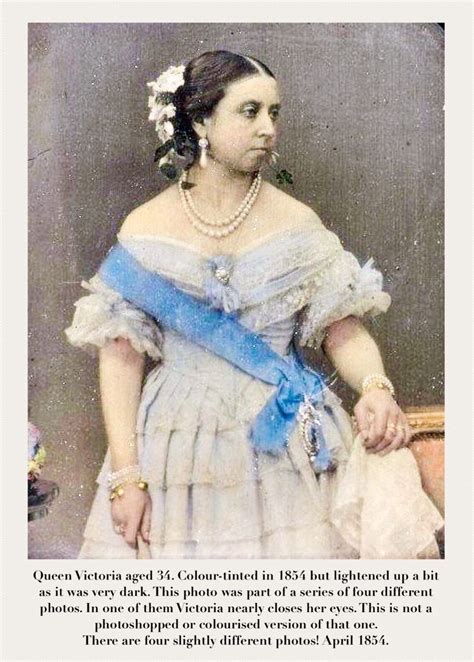 Queen Victoria Aged 34 Colour Tinted In 1854 This Photo Is Part Of A