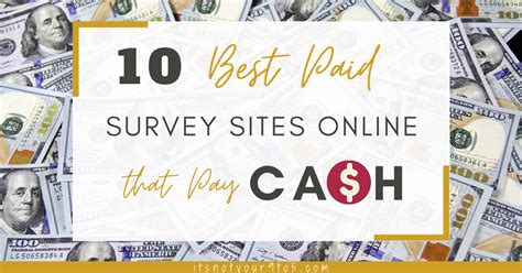 10 best paid surveys online that pay real cash