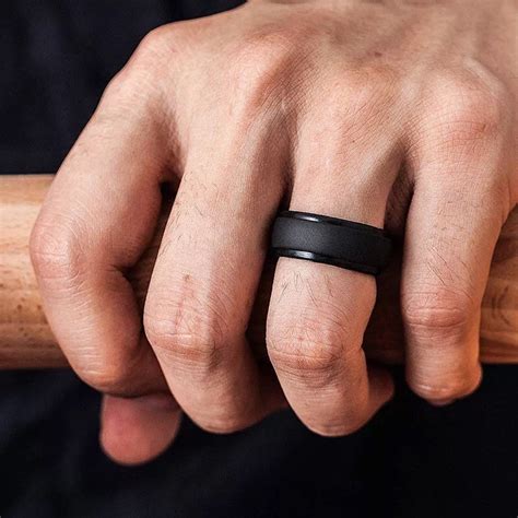 Mens Silicone Ring Black Rings Active Dutymedical Grade Etsy