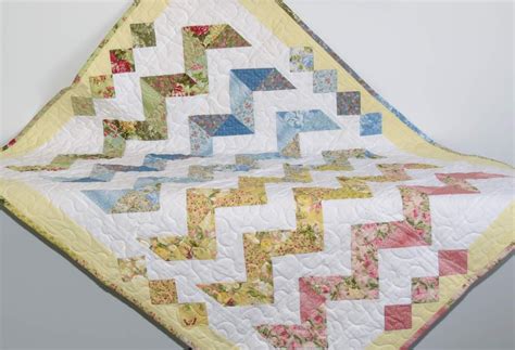 Baby Quilt Pastel Zigzags Chevron Design With Border Detail