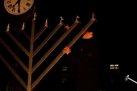 Chabad Colonials Hold A Menorah Lighting Ceremony To Celebrate Hanukkah