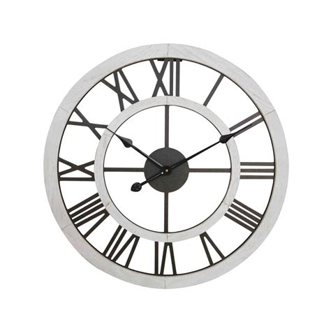 60cm Hamptons Style Monochrome Wall Clock Bunnings Australia