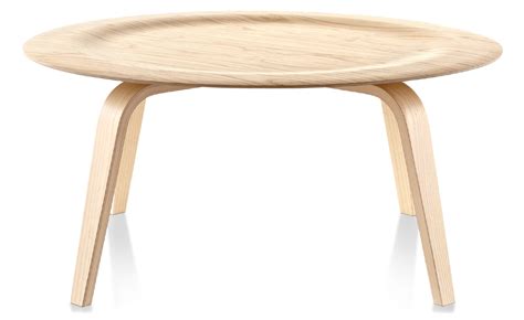 These end tables cost about $200 in materials and can be built in a weekend. Eames Molded Plywood Coffee Table With Wood Base - hivemodern.com