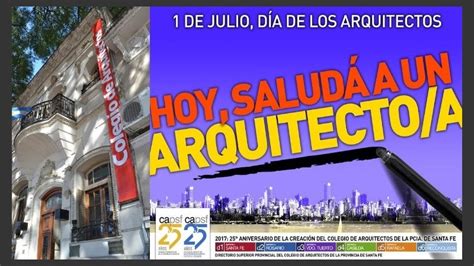 Fadea (federación de arquitectos argentinos) constituyó el 1 de julio como el día del arquitecto argentino en 1996. 1º de julio: Día del Arquitecto Argentino | Rosario3
