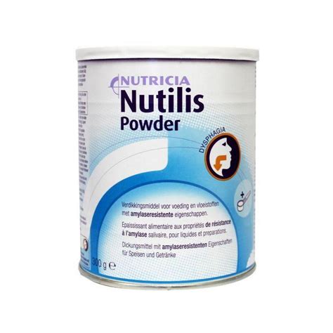 Nutilis powder is a modified starch food and fluid thickener. Nutricia Nutilis